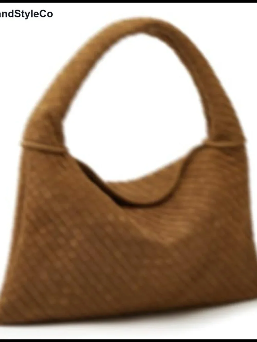 Slouchy Woven Suede Hobo Bag Women Crossbody Crescent Shoulder Bag